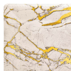 Smarty Had A Party 13" White w/ Gold Marble Square Paper Charger Plates - 120 pcs - 1 of 4