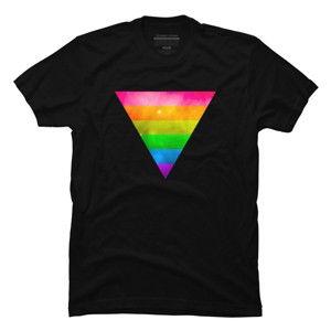 Adult Design By Humans Pride Rainbow Galaxy Triangle By TheRandom T-Shirt - 1 of 2