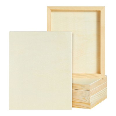 Juvale 6 Pack Unfinished Wood Canvas Boards for Painting, Blank Deep Cradle 8x10 Wooden Panels for Crafts, DIY Projects, 0.85 Inches Thick