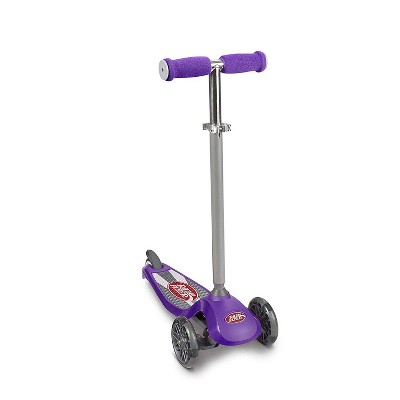 Radio Flyer 549BZ Lean 'N Glide Kids 3-Wheel Scooter w/ Light Up Wheels, Purple