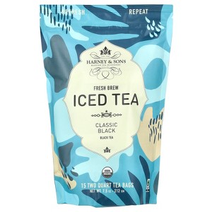 Harney & Sons Fresh Brew Iced Tea, Classic Black , 15 Two Quart Tea Bags, 7.5 oz (212 g) - 1 of 2
