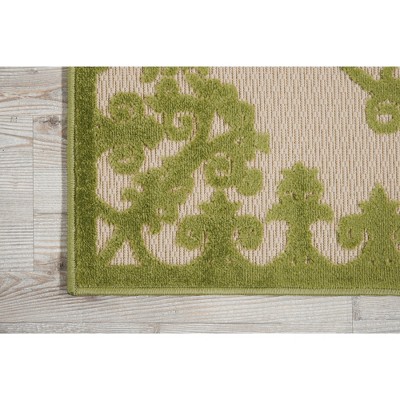 EcoChic Green Vine 32" x 4" Synthetic Rectangular Outdoor Rug