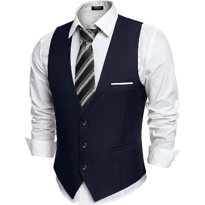 COOFANDY Men's Suit Vest Slim Fit Formal Dress Waistcoat