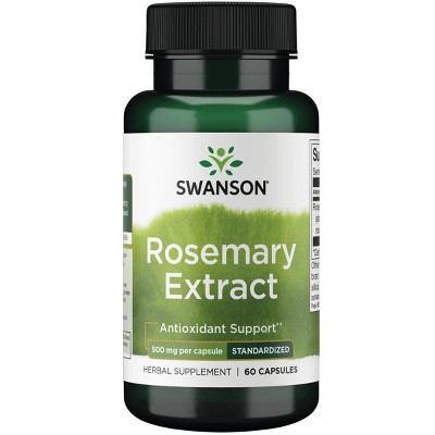 Swanson Herbal Supplements Rosemary Extract - Standardized 500 mg 60 Caps.