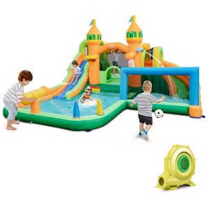 Infans Inflatable Water Slide w/735W Blower Long Slides Splash Pools Climbing Wall - 1 of 4