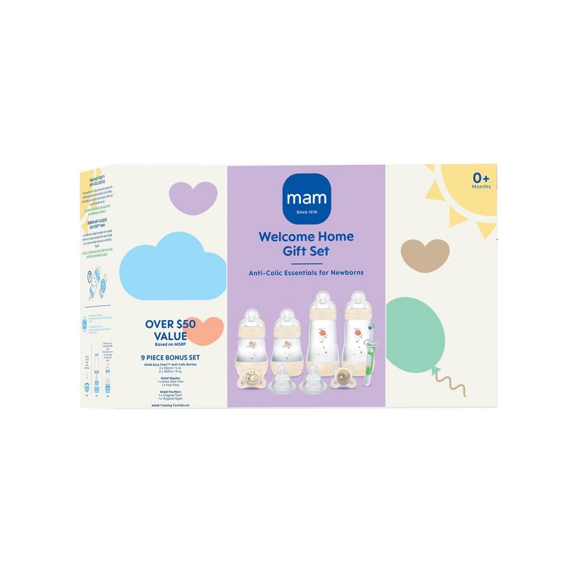 MAM Welcome Home Baby Bottle Gift Set - 9ct, 3 of 10