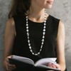 EVERLY JEWELRY | 14-15mm Cultured Freshwater Pearl and Black Spinel Endless Giftable Necklace, 40 inc - 4 of 4