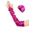 INSPIRE CHIC Women's Finger Loop Shiny Metallic Gloves 1 Pair - 3 of 4