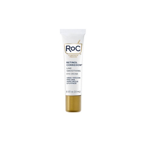 Roc Retinol Correxion Line Smoothing Anti-aging Wrinkle Eye Cream For Dark & Puffy Eyes 0.5 Fl Oz Target