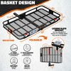 Mockins 60"x36"x6 Trailer Hitch Cargo Rack with 35 Cu.Ft. Waterproof Cargo Bag, License Plate Holder and Hitch Accessories - 2 of 4