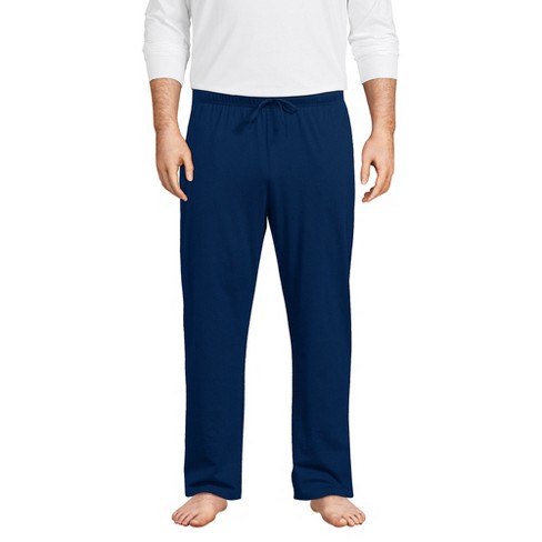 Lands' End Men's Big Knit Jersey Sleep Pants - 2x Big - Deep Sea Navy ...