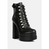 Beamer Faux Leather High Heeled Ankle Boots Women - 4 of 4