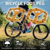 Unique Bargains Foot Peg Footrests Fit 9/16 Inch Axles Durable Rear Bicycle Pedal Nylon Metal Yellow 1 Pair - 2 of 4