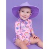 RuffleButts Baby/Toddler Girls UPF50+ Long Sleeve One Piece Rash Guard - 3 of 4