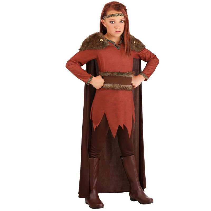 HalloweenCostumes.com Girl's Viking Hero Costume, 1 of 4