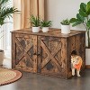 Cat Litter Box Enclosure - Hidden Furniture with Removable Divider - Indoor Cat House,  End Table - 31.5 x 20.9 x 19.7 Inches - 2 of 4
