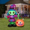 Gemmy Airblown Inflatable Witch w/Hex JOL Scene, 4.5 ft Tall, Multi - 2 of 4