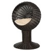 Sapphtopaz Elevated Cat Bed with Soft Cushion Wicker Egg-Shaped Cat House with Stand 2-Position Design Indoor Cat Bed for Cats Under 8 lbs - 3 of 4