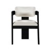 Meridian Furniture,Sacha Linen Textured Fabric Dining Chair, Set of 2 - 3 of 4