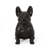 Gulches DOG GARDEN SCULPTURE, Outdoor French Bulldog Garden Statue, Matte Black, No Assembly Required - 4 of 4