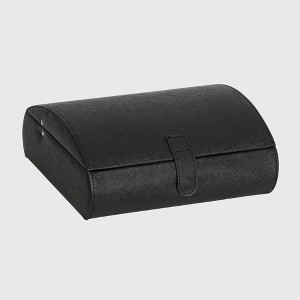 Mele & Co. Parker Men's Faux Leather Watch Case - Black - 1 of 4