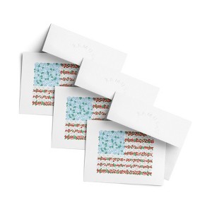 Flag Greeting Card Pack (3ct) "USA Floral Flag" by Ramus & Co - 1 of 4