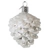 Old World Christmas 3.0 Inch Snow-Capped Silver Snowy Cone Pinecone Majestic Fir Tree Ornaments - 2 of 3