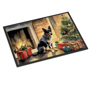 Boersma Australian Cattle Dog Cozy Christmas Doormat Front Door Mat Indoor Outdoor Rugs For Entryway, Non Slip Washable Low Pile, 24H X 36W - 1 of 4