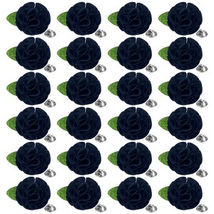 Unique Bargains Handmade Flower Brooch Boutonnieres Button Pins for Men Suits 24 Pcs - 1 of 4