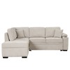 NicBex Sectional Sofa with Storage Ottoman Velvet Modern L Shaped Modular Sofa for Living Room & Apartment, Black - 2 of 4