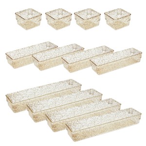 Trio Home Draw Organizers, 3 Versatile Sizes, Storage Bins for Makeup, Bedroom, Kitchen, Office, Bathroom and Vanity Drawer Organizer - 1 of 4