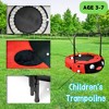 Vynxaria children's trampoline happy expression outdoor and indoor dual-use ladybug black and red foldable iron tube for kids age 3 - 7 - 3 of 4