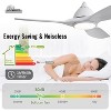 Sofucor High CFM Quiet DC Motor Modern Ceiling Fan with Light and Remote Control Casual Matte White Indoor/outdoor Ceiling Fan for Bedroom - 3 of 4