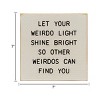 Slickblue Funny Weirdo Quote Wood Sign – Rustic 7x7 Wall Art – Unique Home Decor Plaque, Multiple Color Options - 3 of 3