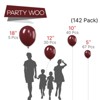 PartyWoo Balloons Burgundy Maroon 18 12 10 5 Inch 142 pcs - 2 of 4