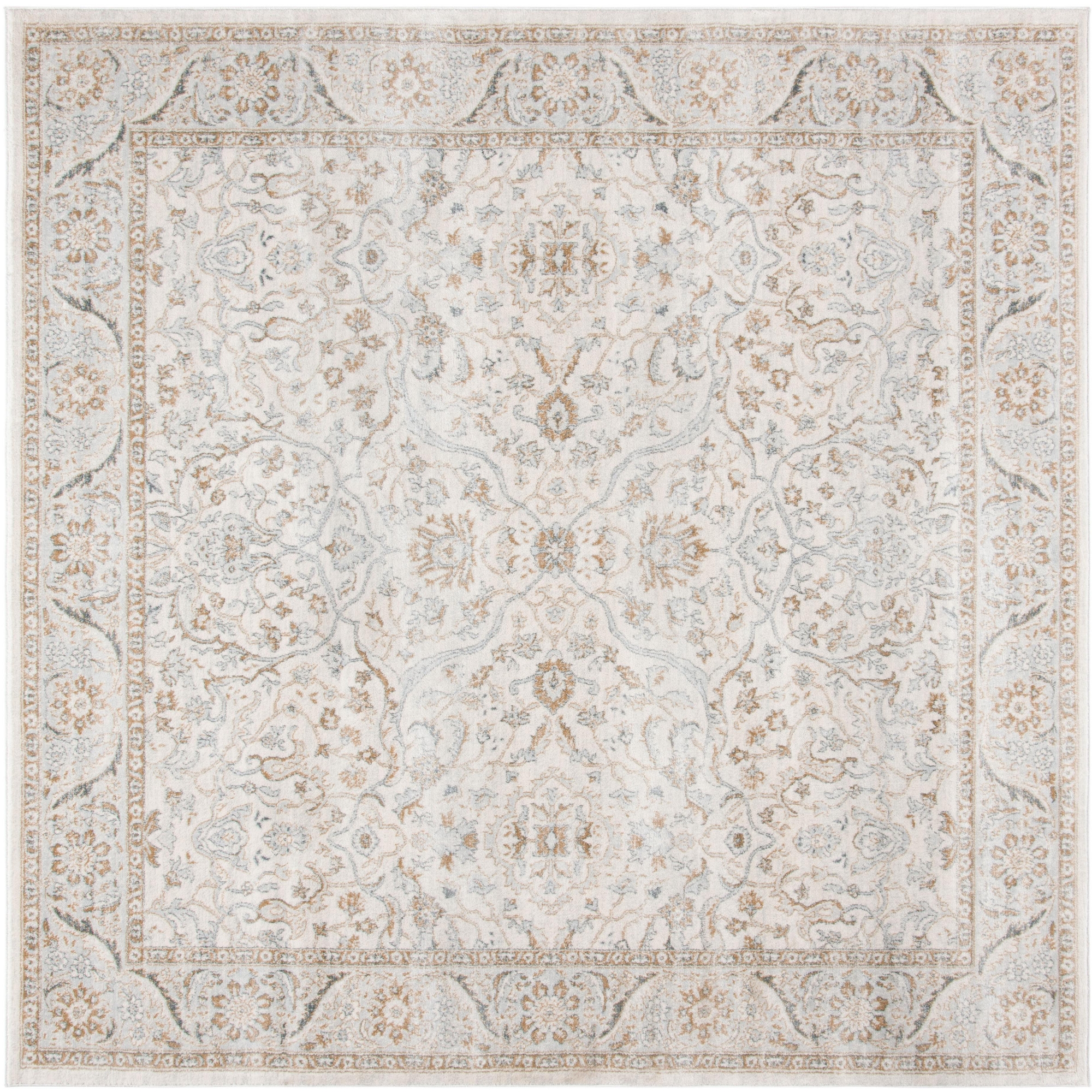 Isabella ISA912 Power Loomed Indoor Area Rug - Cream/Beige - 6'7"x6'7" - Safavieh