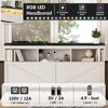 Farmhouse Metal Platform Bed Frames, Storage Headboard and 4 Large Drawers - 4 of 4