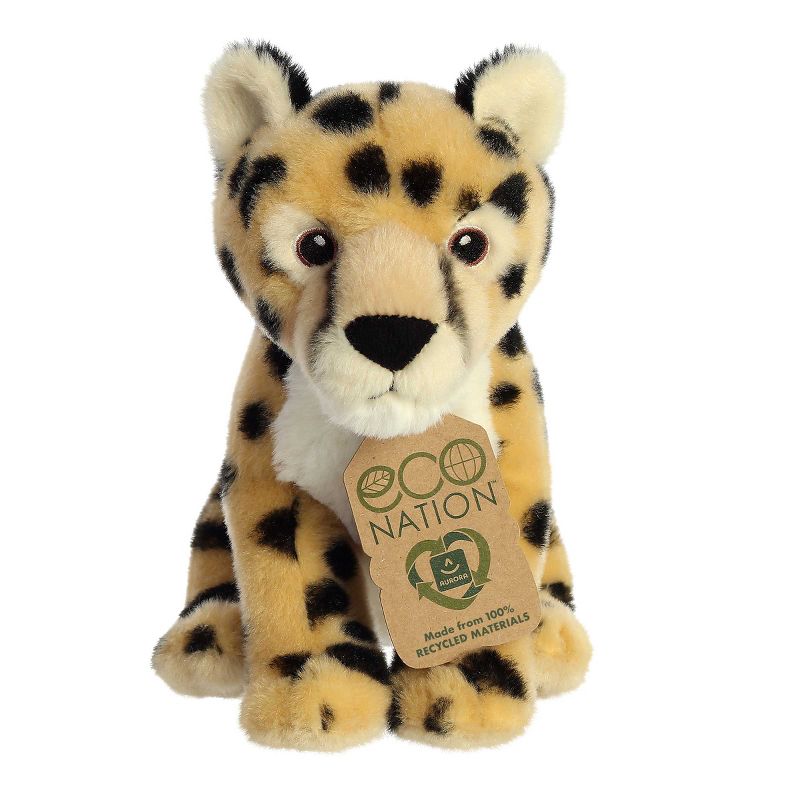 Aurora Small Cheetah Eco Nation Eco-Friendly Stuffed Animal Gold 8", 1 of 8