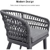 PURPLE LEAF Outdoor Dining Set All-Weather PE Rattan Patio Furniture Set with All Aluminum Frame Table and Chairs Set for Lawn Backyard Deck - 4 of 4