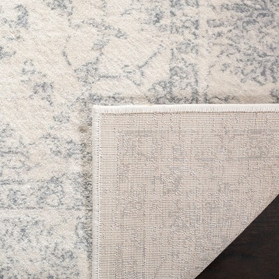 Carnegie Cream and Light Grey Synthetic Rectangular Area Rug