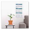 Recycled Three-Month Format Wall Calendar, Vertical Orientation, 8 x 17, White Sheets, 14-Month: Dec 2025 to Jan 2027 - 2 of 4