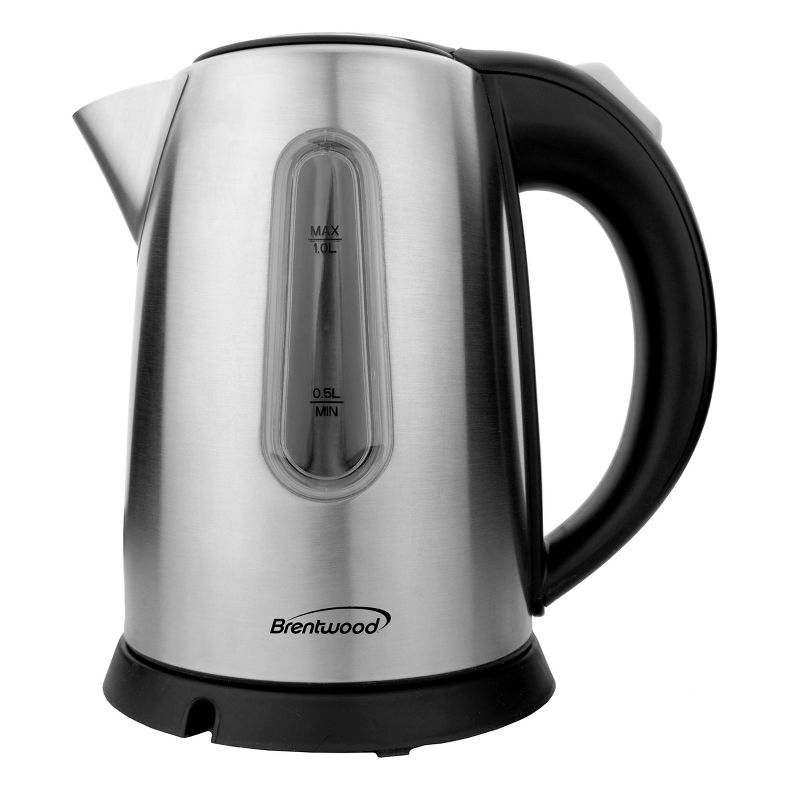 Brentwood 1 Liter Stainless Steel Cordless Electric Kettle in Silver, 5 of 8
