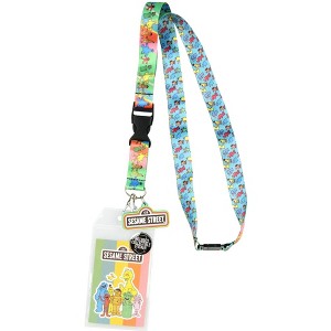 Sesame Street Lanyard ID Badge Holder with Rubber Charm and Collectible Sticker - 1 of 4