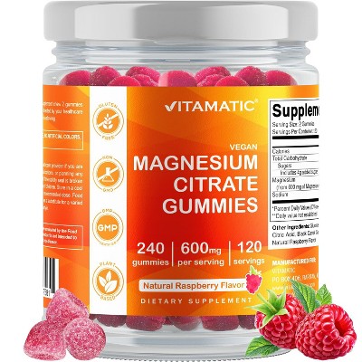 Magnesium Citrate Gummies 600mg per Serving - 240 Count