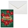 Green Inspired 10ct Holiday Boxed Cards Poinsettias - 3 of 3