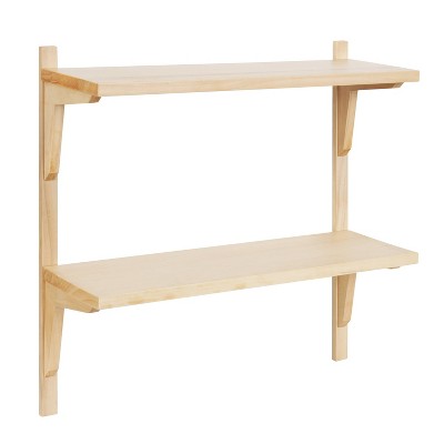 24 Floating Light Wood Shelf Natural - Threshold™ : Target