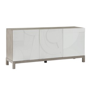 Treasure Trove Accents 3 Door Credenza Lone Elm Gray/White - 1 of 4