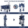 CAVINAS Outdoor Multifunctional Folding Wagon Cart, All-Terrain Shopping Cart, Wagon for Camping, Shopping - 4 of 4