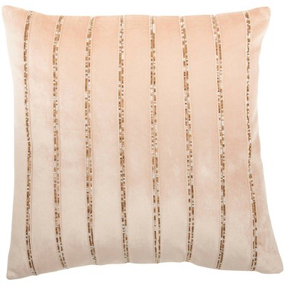 Sofia Beaded Striped Throw Pillow - Mina Victory