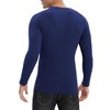Mens Shirts 2 Packs Crew Tops Long Sleeve Ribbed Pullover Sweater Sim Fit Basic Layer Tops Solid Tee Crewneck Stretchy Undershirts - 4 of 4